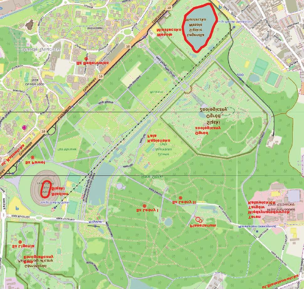 Krótka charakterystyka i historia parku Jak można zauważyć na podstawie mapy sytuacyjnej z 1941 r. rys. 1, obszar dzisiejszego Parku stanowiły pierwotnie tereny rolne (na mapie zaznaczono m.in.