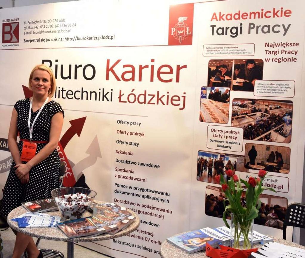BIURO KARIER organizuje Akademickie Targi Pracy - największe targi akademickie w Polsce współpracuje z największymi pracodawcami w regionie w zakresie pozyskiwania ofert pracy stałej i tymczasowej