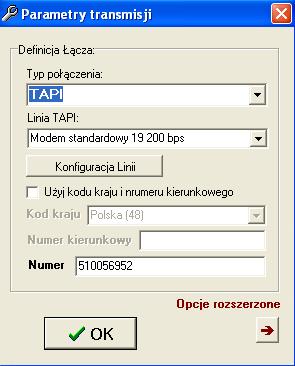2. Połączenie zdalne za pomocą linii telefonicznej(tapi - Telepony Application Programing Interface).