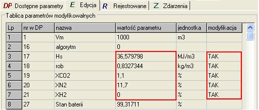 Następnie naciskamy przycisk Zapisz parametry do przelicznika