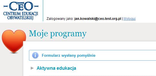 Aby przejść do szczegółów zgłoszenia, należy rozwinąć dany program klikając na niego, gdzie znajduje się