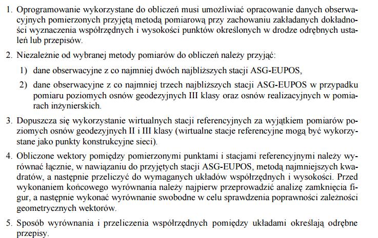 ZALECENIA TECHNICZNE POZGEO D Pomiary satelitarne GNSS oparte na systemie stacji referencyjnych ASG-EUPOS