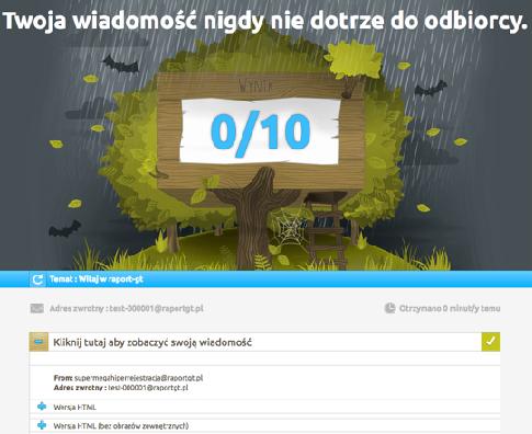 Wiadomość rejestracyjna Co zrobić gdy nasza wiadomość rejestracyjna trafia do SPAM-u Wiadomość wysłana za pomocą funkcji mail(), wiadomość ta raczej nie dotrze do odbiorcy