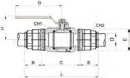 90705 Zawór kulowy z blokadą Nr katalogowy D B C CH1 CH2 DN E I G H l M 90705 20 20 31,5 58,5 32 30 17 34,5 50,7 88 42 121,5 45 90705 25 25