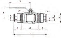 186 47 90705 50 50 63,5 103 69 65 46 73 82 134 72,5 230 47 90705 63 90720 Zawór kulowy z gwintem zewnętrznym Nr katalogowy D F A B C CH1 CH2
