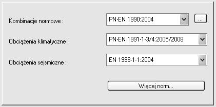 . Rys. 34. Opcja Więcej norm Konfiguracja listy norm w module Preferencje zadania W górnej części menu znajduje się lista rozwijalna Normy, za pomocą której wybierana jest biblioteka norm.