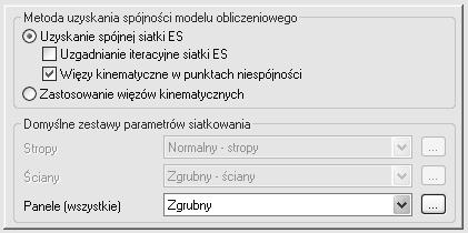 W pierwszym przypadku modyfikowane są elementy skończone w celu uzyskania spójności siatki ES. W przypadku wykrycia niezgodności siatki ES następuje generacja nowej siatki.