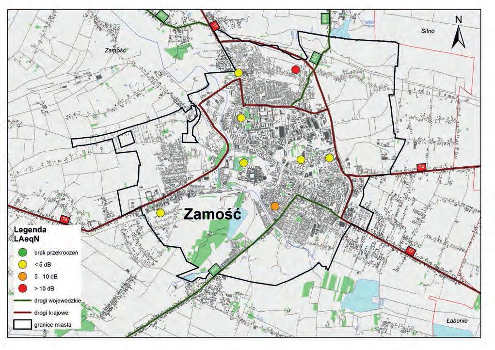drogowego w 2017 r. (źródło: WIOŚ) Mapa 22.