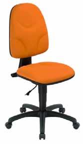 oparcia w wybranej pozycji Regulowana głębokość siedziska za pomocą śruby Regulowana wysokość oparcia za pomocą śruby Regulowana wysokość krzesła Podstawa z tworzywa sztucznego w kolorze czarnym
