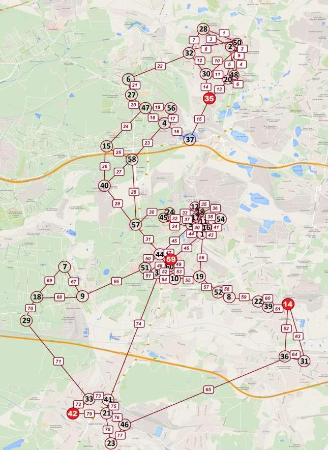 Rys.3. Punkty zbiórki sprzętu elektrycznego i elektronicznego w Rudzie Śl.