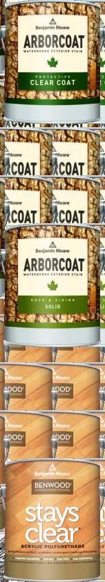 Drewno ARBORCOAT Exterior Waterborne Stain Protective Clear Coat 636 Wodorozcieñczalny, transparentny, akrylowy lakier ochronny stanowi¹cy element systemu Arborcoat. Pó³mat.