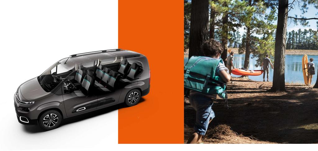 DWIE DŁUGOŚCI MIESZCZĄCE DO 7 OSÓB NA WSPÓLNE PODRÓŻE Nowego Citroëna Berlingo zaprojektowano w dwóch wersjach: M i XL. Obie są doskonale dostosowane do codziennych potrzeb.