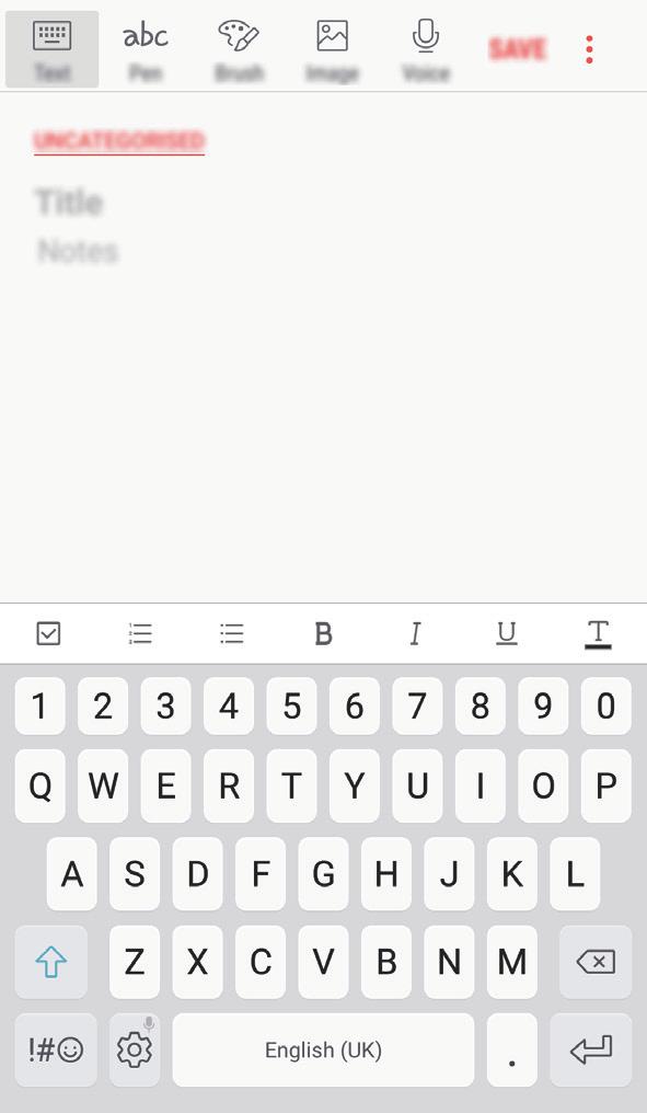 Aplikacje i funkcje Samsung Notes Wstęp Notatki można tworzyć, wprowadzając tekst przy użyciu klawiatury bądź pisząc lub rysując na ekranie.