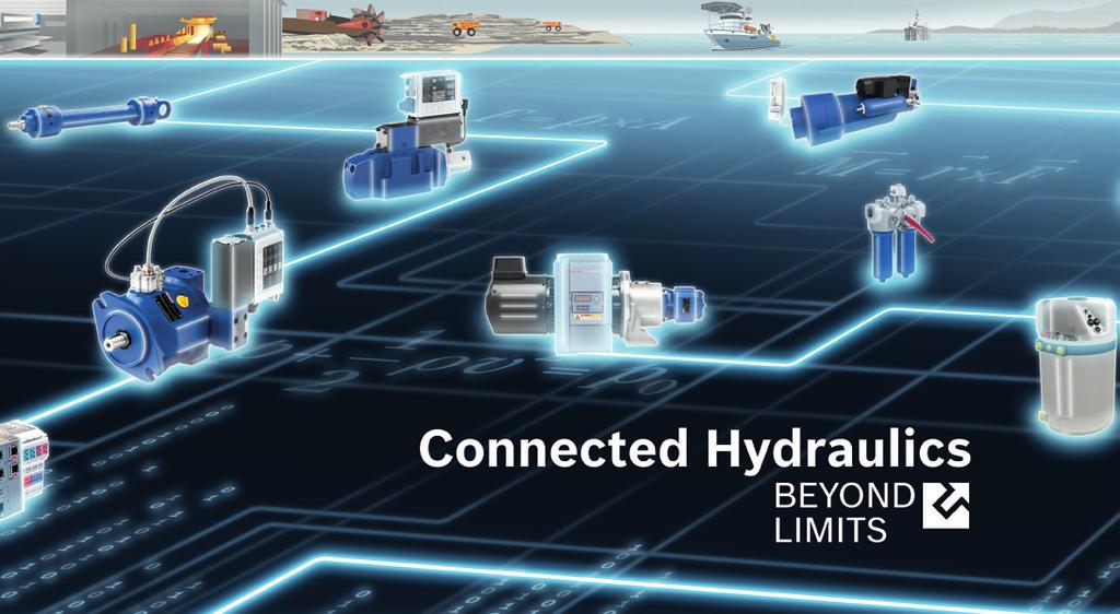 03 2017 PL CONNECTED HYDRAULICS 3 Connected Hydraulics Beyond Limits hydraulika przyszłości na wyciągnięcie ręki Hydraulika wykazuje szczególne zalety, wynikające z fizycznej zasady jej działania,