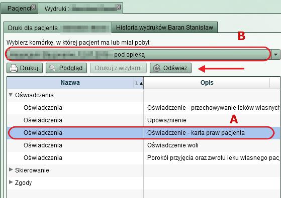 W tym oknie użytkownik ma możliwość dokonania weryfikacji uprawnień do świadczeń, przeglądu dokonanych wcześniej weryfikacji a także zapisania pliku z informacją o wyniku weryfikacji.