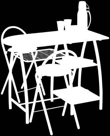 S80 x D36/100/163 x W75 cm. Krzesło: Skóra ekologiczna i metal.