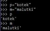 Python - napisy Napisy możemy