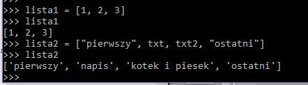 Python typy sekwencyjne 70 Tworzenie i używanie list