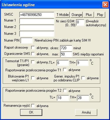 Po włączeniu zasilania modułu SMS-3 MICRO należy odczekać około 15 sekund przed nawiązaniem komunikacji, aby moduł zdążył się w tym czasie poprawnie zainicjalizować.