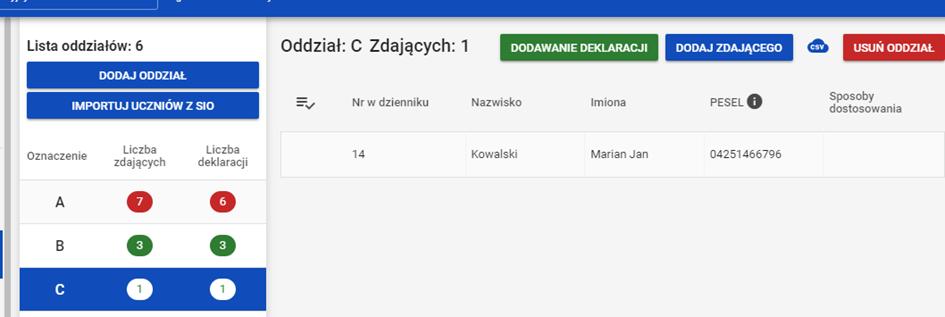 7. Dodawanie nowych danych osobowych (których nie ma w SIO) Aby wprowadzić nowe dane osobowe należy: 1.