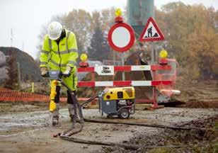 Na przykład młot hydrauliczny o masie 32 kg posiada identyczną moc udarową, jak młot pneumatyczny o masie 40 kg.