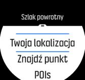 Za pomocą funkcji Znajdowanie punktu wyjściowego zegarek Suunto Spartan Sport Wrist HR może poprowadzić użytkownika bezpośrednio do punktu początkowego.