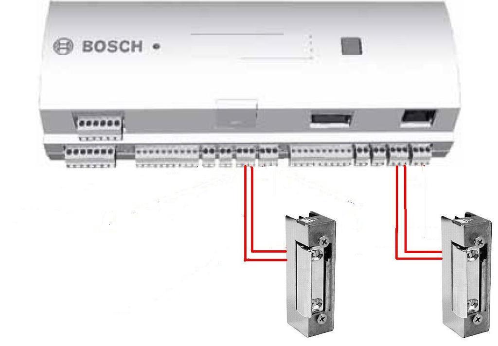Rozwiązania Kontroli Dostępu Bosch Security Systems Świadectwo Dopuszczenia Sposób podłączenia TRADYCYJNIE ZGODNIE Z DOPUSZCZENIEM A przekaźnik kontrolujący