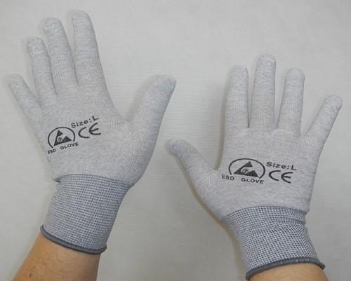 Rękawiczki antystatyczne ESD nylonowe Skład: Nylon 80%,Carbon