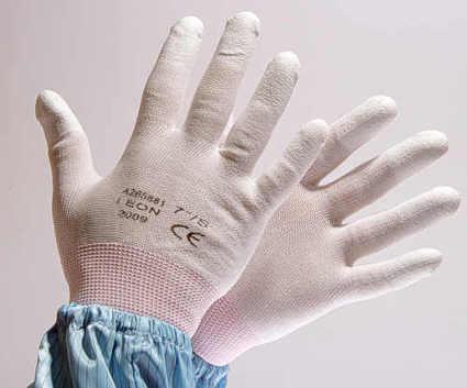 Rękawiczki nylonowe z palcami powlekanymi poliuretanem Skład: Nylon