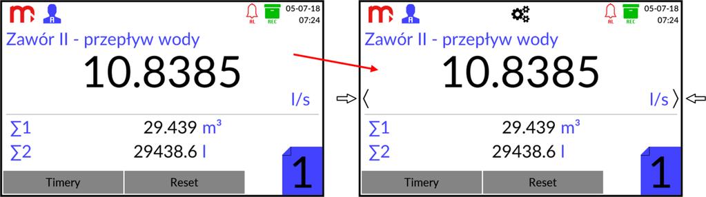 6.1.1 Pasek tytułowy Rys. 6.2 Pasek tytułowy. Pasek tytułowy znajduje się w górnej części ekranu i pełni głównie funkcję informacyjną, niektóre ikony posiadają również dodatkowe funkcje.