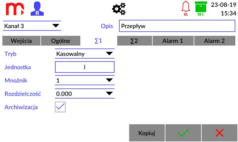 [4]: Funkcja filtr umożliwia wygładzenie gwałtownych skoków mierzonej wartości lub eliminację tła szumów pomiarowych.