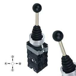 typu Joystick 2 pozycyjny NO bistabilny typ 8 LM2T J211. Liczba zestyków pomocniczych 2 szt. Waga 0,082 kg.