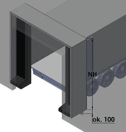 ciężarowego jest prawie na tej samej wysokości. Model jezdniowy Rękaw, którego zewnętrzna wysokość wynosi 4700 mm.