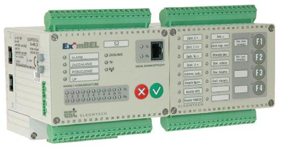 SYSTEMY STEROWANIA I NADZORU Ex-mBEL_Sx Rodzina sterowników dla obiektów SN ZASTOSOWANIE Sterowniki telemechaniki BUDOWA Przykładowy widok sterownika rodziny Ex-mBEL_S : Ex-mBEL_S2 Zakresy pomiarowe