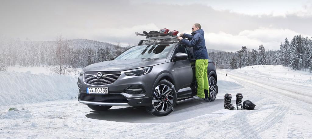 ORYGINALNE AKCESORIA OPEL Grandland X SUPERPROMOCJA KOMPLET KÓŁ ZIMOWYCH 3 299 ZŁ * Sprawdź pełną ofertę na www.opel.