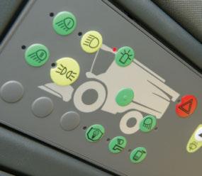 Dzięki regulowanej w 3 płaszczyznach kolumnie kierowniczej, operator odnajdzie relaksującą pozycję pracy. Przewidziano również wygodne siedzenie dla pasażera.