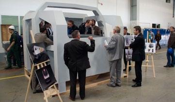 Dla potrzeb wyboru najwłaściwszych rozwiązań tak pulpitu, jak i zaplecza kabiny PESA zbudowała na etapie projektowania specjalny model w skali 1:1, w którym przyszli użytkownicy Gamy mogli wskazywać