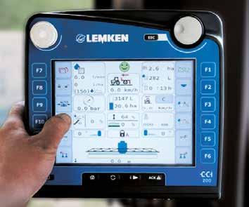 Elektronika MegaSpray z terminalem CCI-200 Terminal CCI-200 został zaprojektowany we współpracy z firmą LEMKEN, dzięki czemu jest optymalnie zintegrowany z technologią LEMKEN.