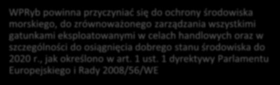 eksploatacja do żywych osiągnięcia dobrego stanu środowiska do zasobów morza odbudowywała i zachowywała