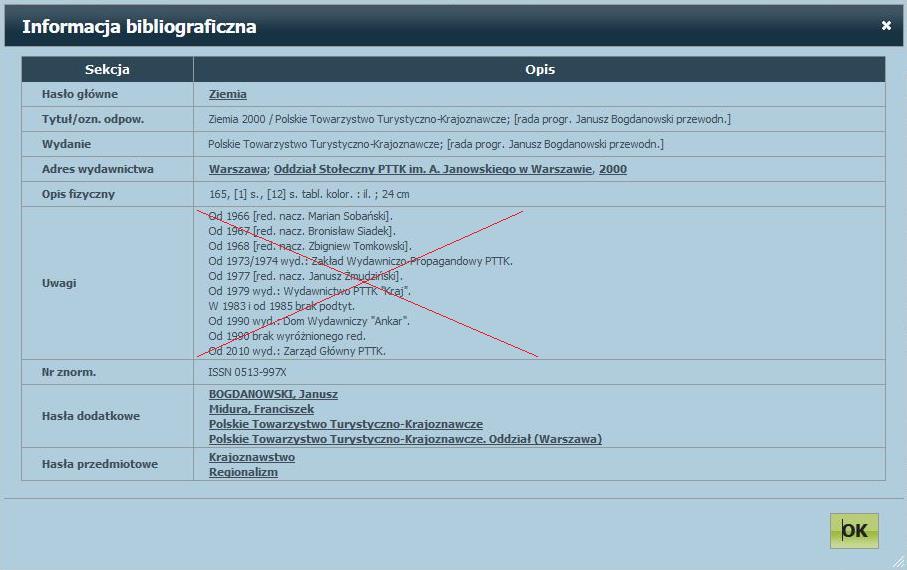 Jeśli decydujemy się każdy rocznik opisywać w katalogu jako oddzielny dokument, np.