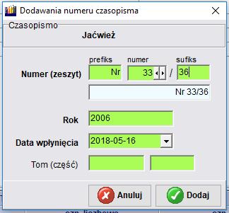 Prefiks w oznaczeniu numeracji jest niczym innym jak słowną postacią numeru, zeszytu,