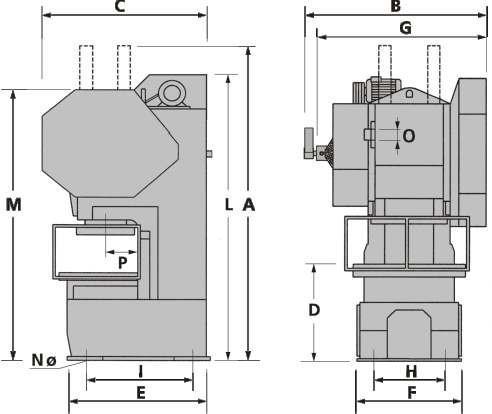 Charakterystyka techniczna Charakterystyka technicznanacisk kn 40 ton 40V4 63 ton 63R4 63 ton 63R4HS 100 ton 100R4 400 630 630 1000 Energia przy nominalnej prędkości J 400 2100 1000 5400 Moc silnika