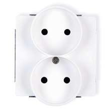 2P+Z SCHUKO (klapka dymna) Splash-proof socket 2P+Z SCHUKO (shaded transparent cover) DGPB-1sd Mechanizm gniazda bryzgoszczelnego z uziemieniem 2P+Z (klapka biała) / Splash proof socket with