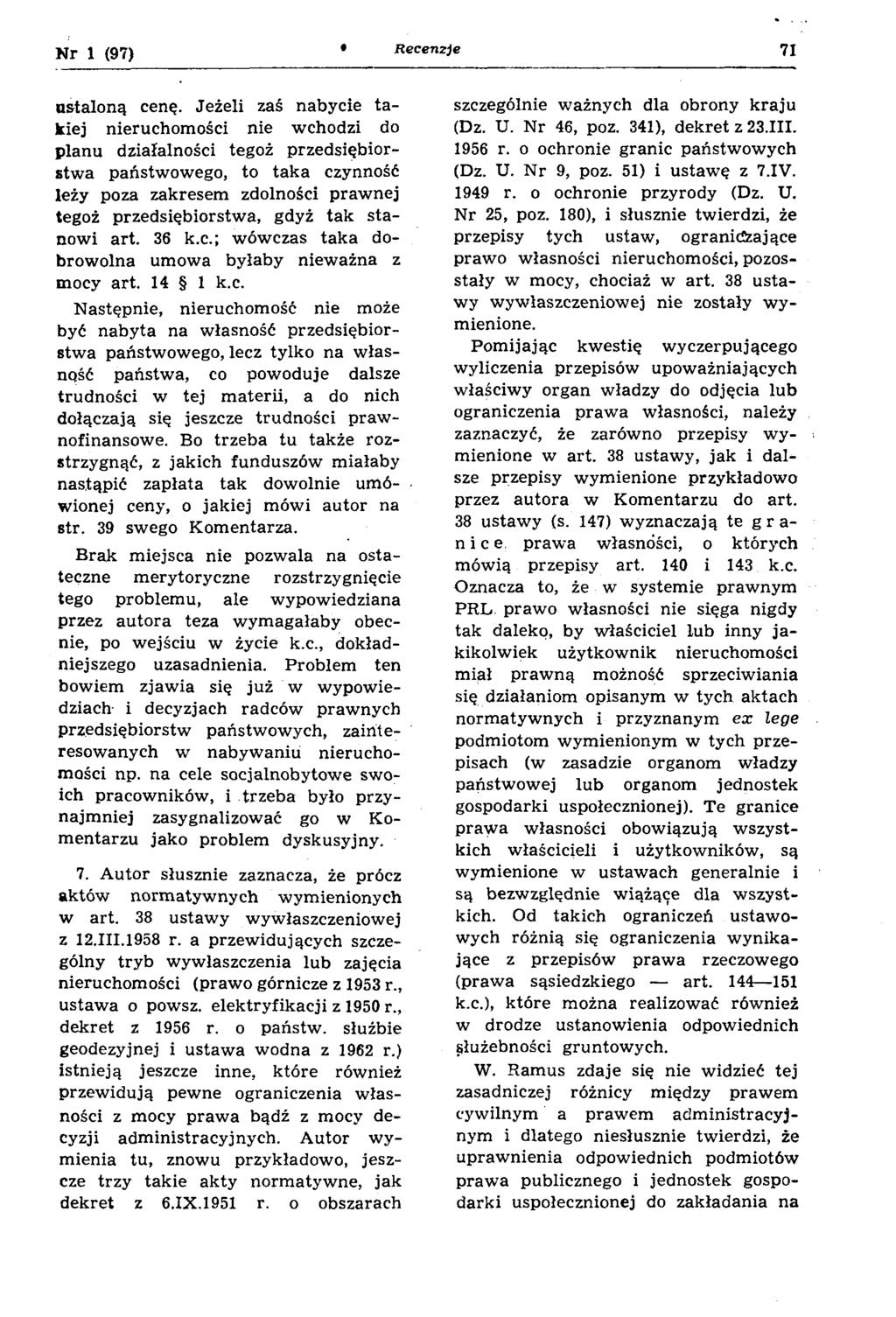 Nr 1 (97) Recenzje 71 ustaloną cenę.