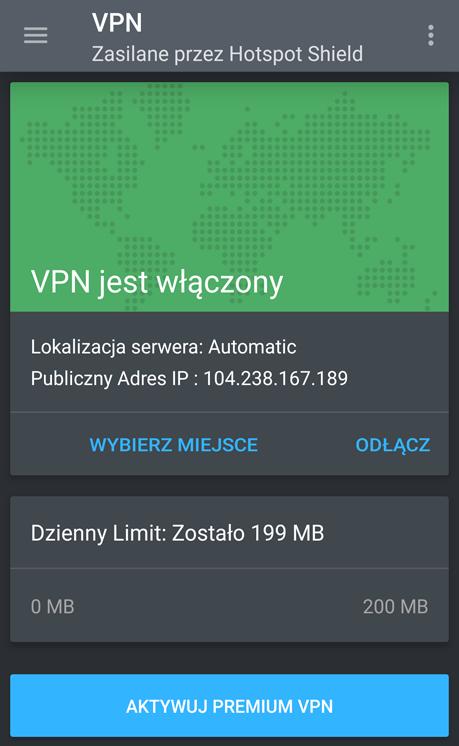 Aby oszczędzić baterię, zalecamy wyłączać funkcję VPN, gdy jej nie jest potrzebne.