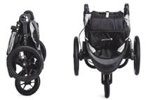 patent Baby Jogger DODATKOWE ATRYBUTY: ergonomiczna rączka z zabezpieczającą linką, Black/Gray