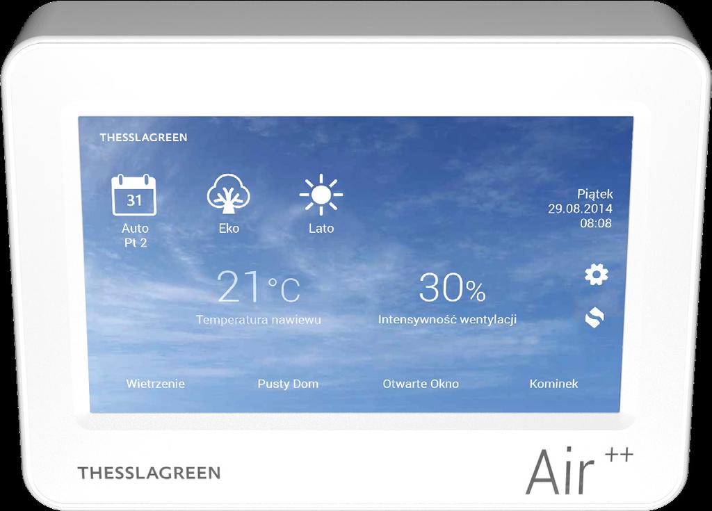 Air ++ i AirMobile dwa proste sposoby na kontrolę jakości powietrza w domu Panel dotykowy