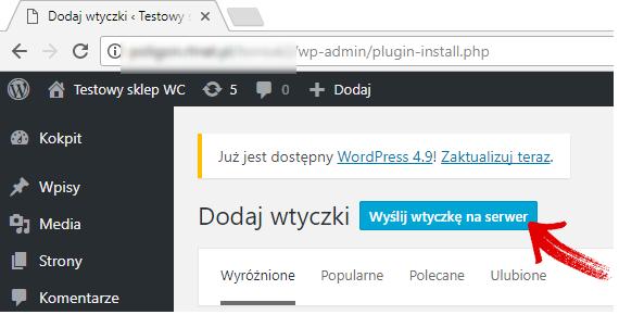 do kokpitu WordPressa.