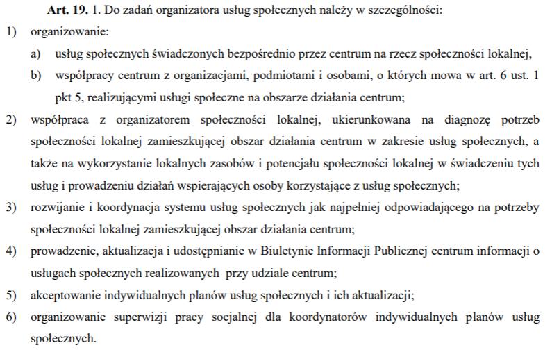 Nowe role organizator usług społecznych Organizatorem usług społecznych może być osoba, która: 1. ma wykształcenie wyższe; 2.