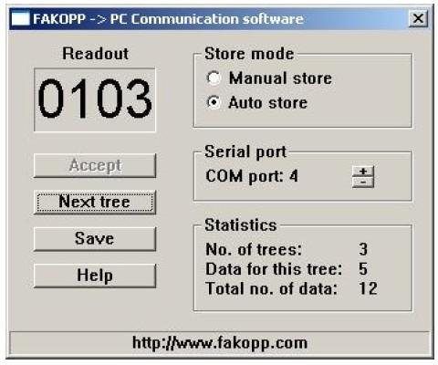 Ilustracja 5. Ekran komunikacji FAKOPP -> komputer PC. Konserwacja: Bateria wytrzymuje dłużej, jeżeli po użyciu urządzenia jest odłączana.